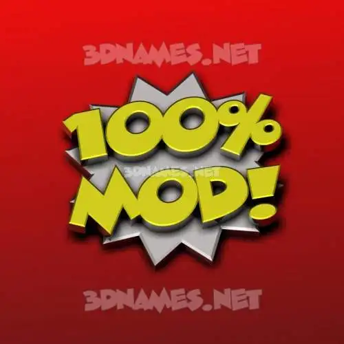 mod in 100 Percent style - 3D name wallpaper mod in 100 Percent style - 3D name wallpaper