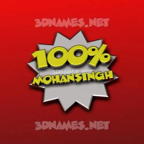 mohansingh in 100 Percent style - 3D name wallpaper