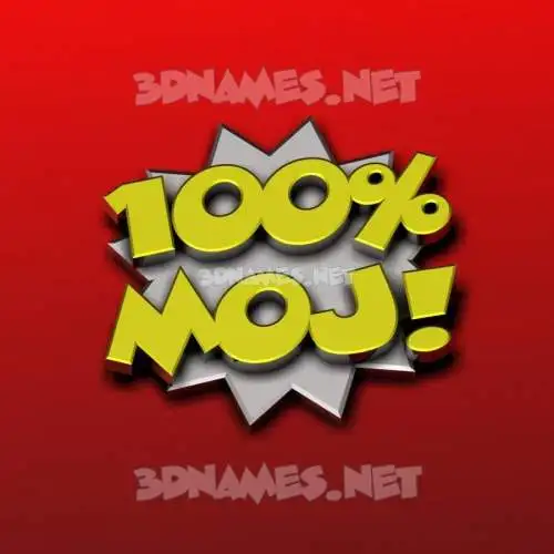 moj in 100 Percent style - 3D name wallpaper moj in 100 Percent style - 3D name wallpaper