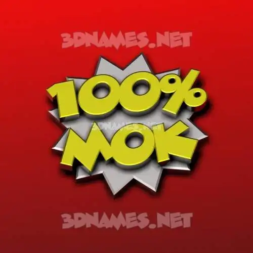 mok in 100 Percent style - 3D name wallpaper mok in 100 Percent style - 3D name wallpaper