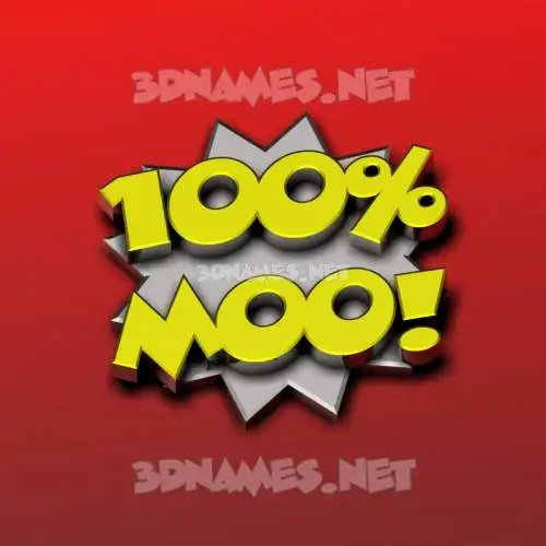 moo in 100 Percent style - 3D name wallpaper moo in 100 Percent style - 3D name wallpaper