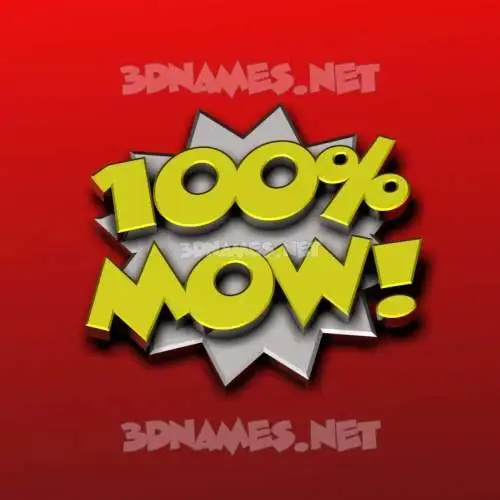 mow in 100 Percent style - 3D name wallpaper mow in 100 Percent style - 3D name wallpaper