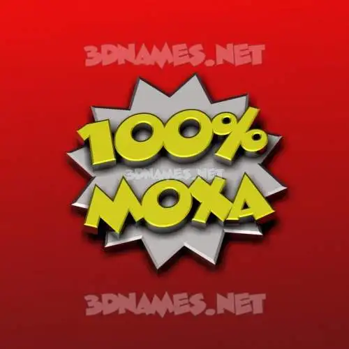 moxa in 100 Percent style - 3D name wallpaper moxa in 100 Percent style - 3D name wallpaper
