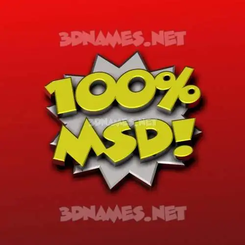 msd in 100 Percent style - 3D name wallpaper