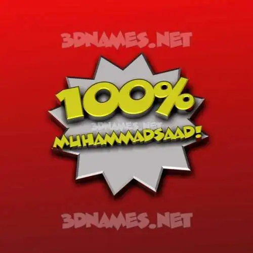 muhammadsaad in 100 Percent style - 3D name wallpaper muhammadsaad in 100 Percent style - 3D name wallpaper