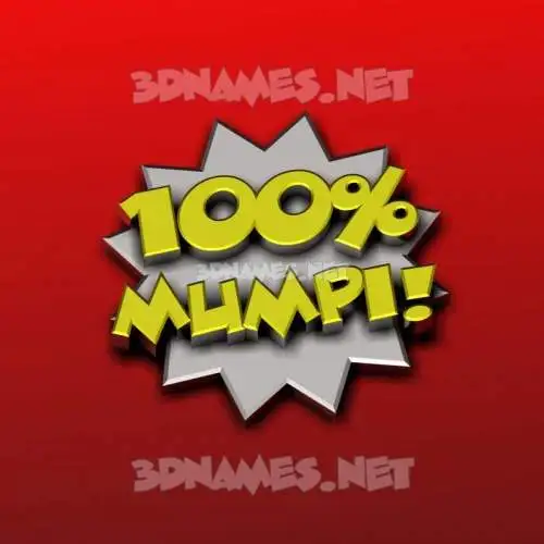 mumpi in 100 Percent style - 3D name wallpaper