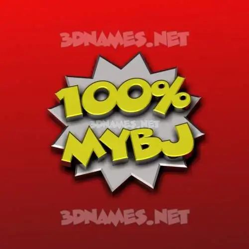 mybj in 100 Percent style - 3D name wallpaper mybj in 100 Percent style - 3D name wallpaper