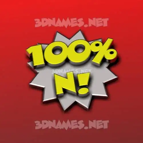 n in 100 Percent style - 3D name wallpaper n in 100 Percent style - 3D name wallpaper