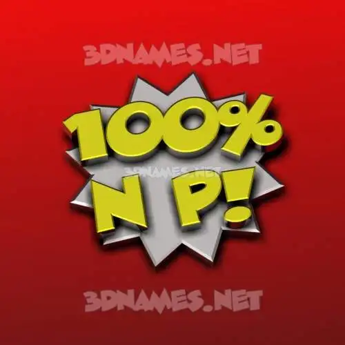 n p in 100 Percent style - 3D name wallpaper
