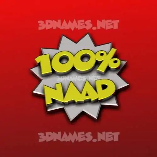 naad in 100 Percent style - 3D name wallpaper naad in 100 Percent style - 3D name wallpaper