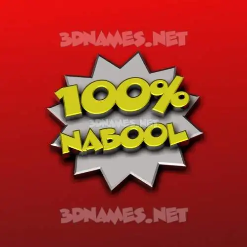 nabool in 100 Percent style - 3D name wallpaper