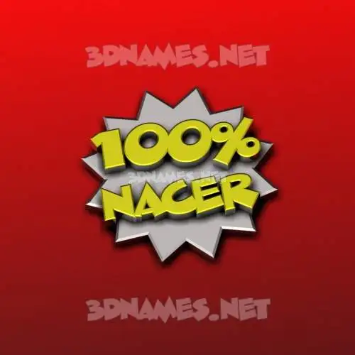 nacer in 100 Percent style - 3D name wallpaper nacer in 100 Percent style - 3D name wallpaper
