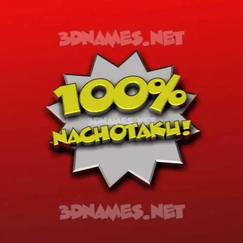 nachotaku in 100 Percent style - 3D name wallpaper nachotaku in 100 Percent style - 3D name wallpaper