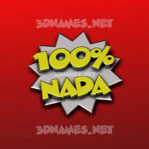 nada in 100 Percent style - 3D name wallpaper nada in 100 Percent style - 3D name wallpaper