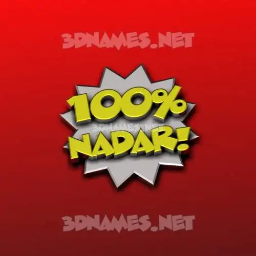 nadar in 100 Percent style - 3D name wallpaper nadar in 100 Percent style - 3D name wallpaper
