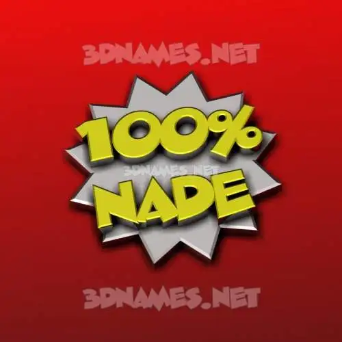 nade in 100 Percent style - 3D name wallpaper nade in 100 Percent style - 3D name wallpaper