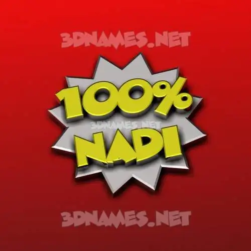 nadi in 100 Percent style - 3D name wallpaper