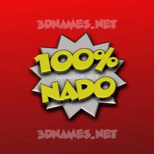 nado in 100 Percent style - 3D name wallpaper nado in 100 Percent style - 3D name wallpaper