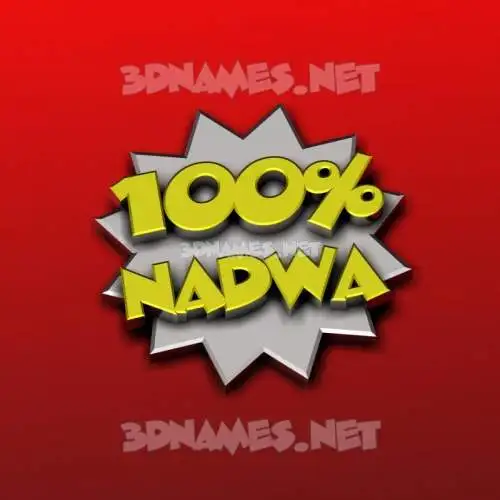 nadwa in 100 Percent style - 3D name wallpaper nadwa in 100 Percent style - 3D name wallpaper