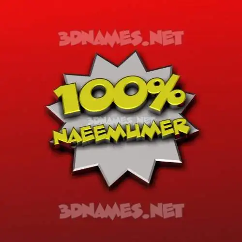 naeemumer in 100 Percent style - 3D name wallpaper naeemumer in 100 Percent style - 3D name wallpaper