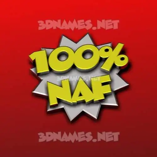 naf in 100 Percent style - 3D name wallpaper