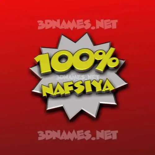 nafsiya in 100 Percent style - 3D name wallpaper