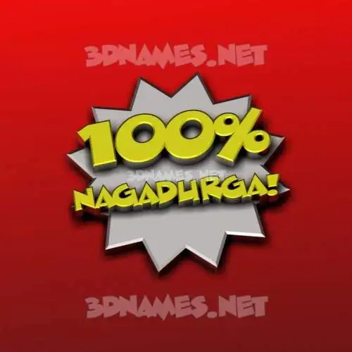 nagadurga in 100 Percent style - 3D name wallpaper
