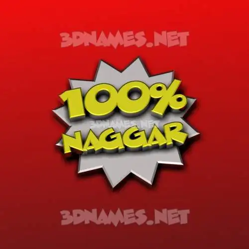naggar in 100 Percent style - 3D name wallpaper