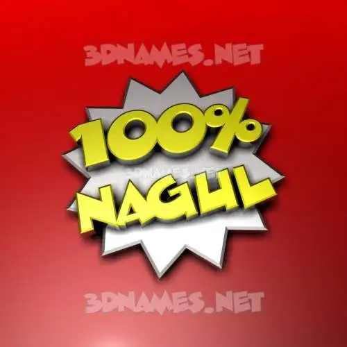 nagul in 100 Percent style - 3D name wallpaper