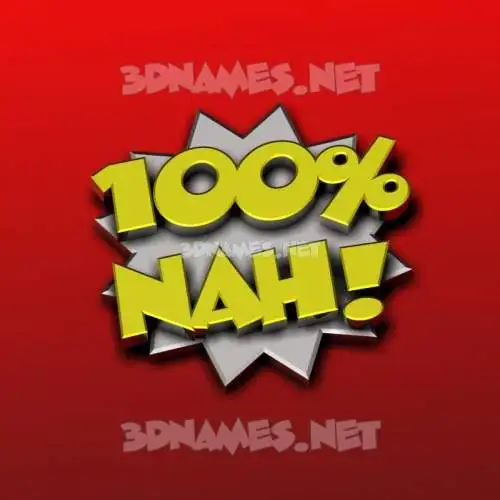 nah in 100 Percent style - 3D name wallpaper nah in 100 Percent style - 3D name wallpaper