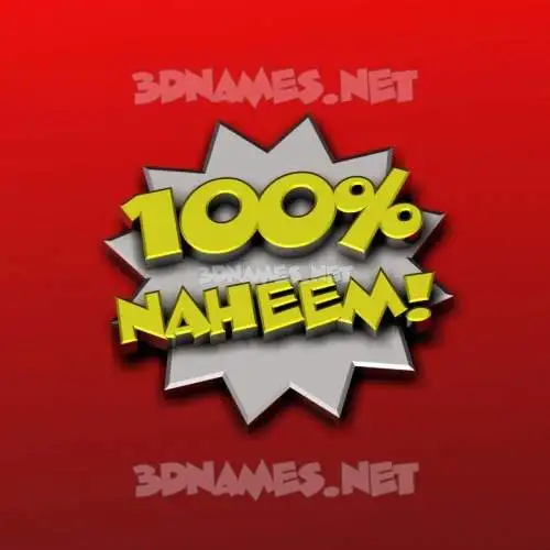 naheem in 100 Percent style - 3D name wallpaper