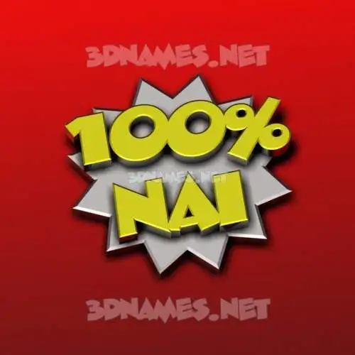 nai in 100 Percent style - 3D name wallpaper nai in 100 Percent style - 3D name wallpaper