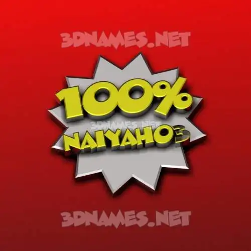 naiyah03 in 100 Percent style - 3D name wallpaper