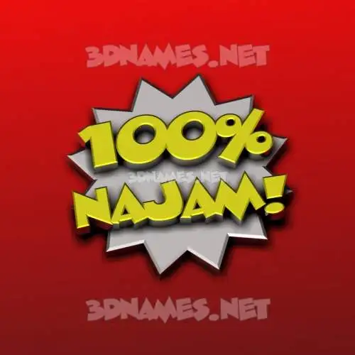 najam in 100 Percent style - 3D name wallpaper najam in 100 Percent style - 3D name wallpaper