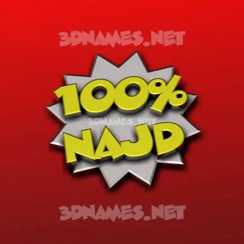 najd in 100 Percent style - 3D name wallpaper najd in 100 Percent style - 3D name wallpaper