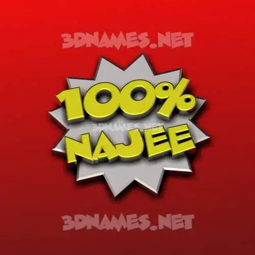 najee in 100 Percent style - 3D name wallpaper najee in 100 Percent style - 3D name wallpaper