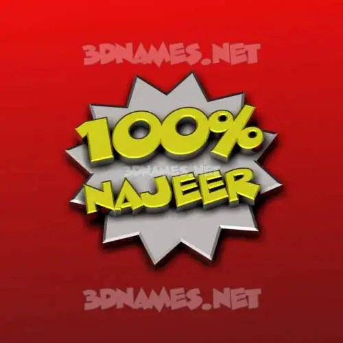 najeer in 100 Percent style - 3D name wallpaper najeer in 100 Percent style - 3D name wallpaper