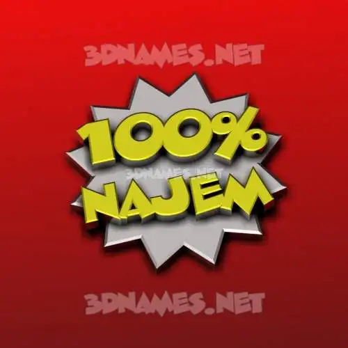 najem in 100 Percent style - 3D name wallpaper najem in 100 Percent style - 3D name wallpaper