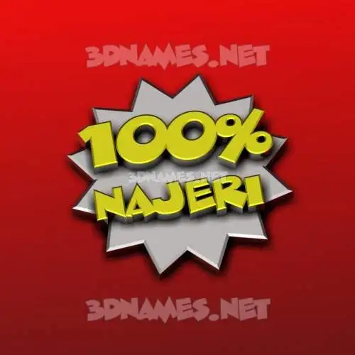 najeri in 100 Percent style - 3D name wallpaper najeri in 100 Percent style - 3D name wallpaper