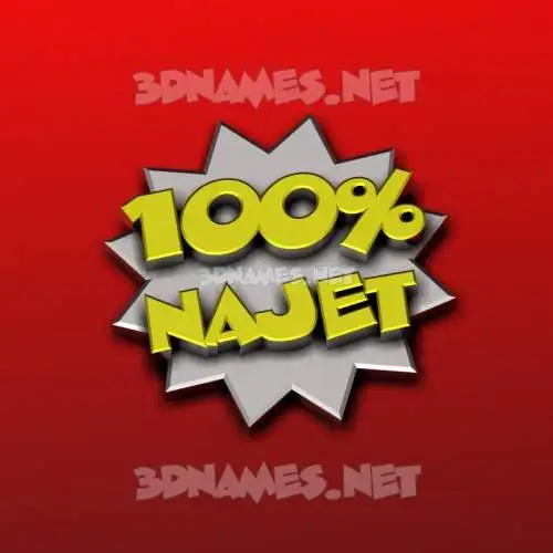 najet in 100 Percent style - 3D name wallpaper najet in 100 Percent style - 3D name wallpaper