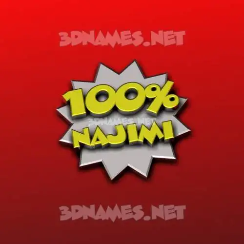 najimi in 100 Percent style - 3D name wallpaper