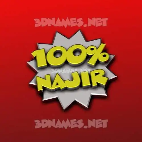 najir in 100 Percent style - 3D name wallpaper najir in 100 Percent style - 3D name wallpaper