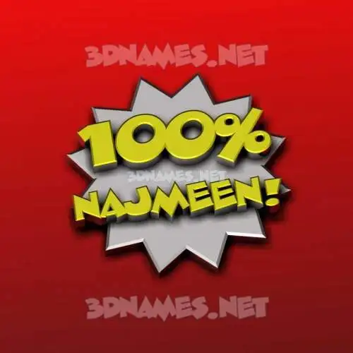 najmeen in 100 Percent style - 3D name wallpaper najmeen in 100 Percent style - 3D name wallpaper