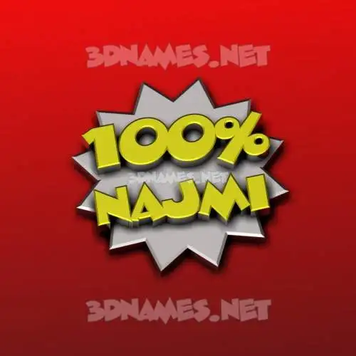 najmi in 100 Percent style - 3D name wallpaper