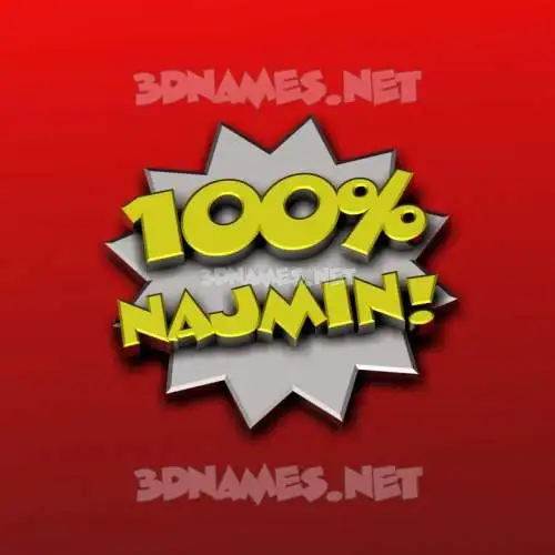 najmin in 100 Percent style - 3D name wallpaper