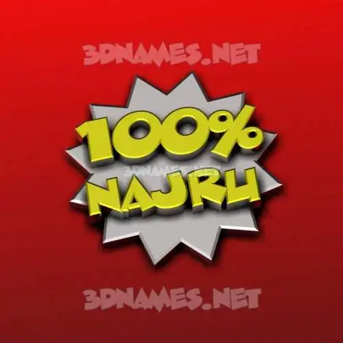 najru in 100 Percent style - 3D name wallpaper najru in 100 Percent style - 3D name wallpaper