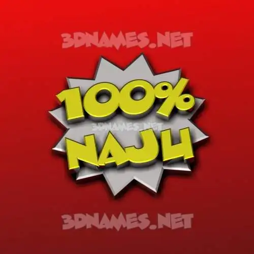 naju in 100 Percent style - 3D name wallpaper naju in 100 Percent style - 3D name wallpaper
