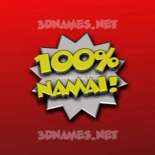 namai in 100 Percent style - 3D name wallpaper