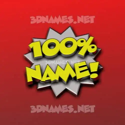 name in 100 Percent style - 3D name wallpaper