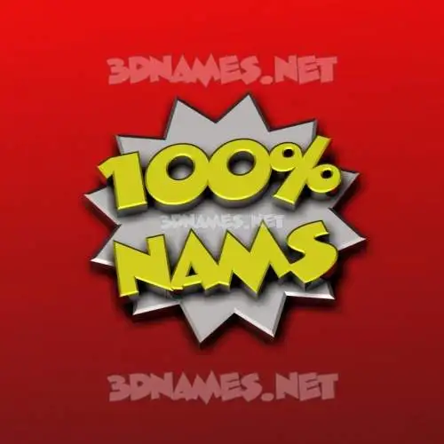 nams in 100 Percent style - 3D name wallpaper